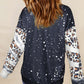 Letter Graphic Leopard Drop Shoulder Sweatshirt
