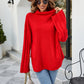 Curved Hem Turtleneck Sweater