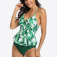 Printed Ruffled Halter Neck One-Piece Swimsuit
