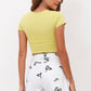 Full Size Butterfly Print Raw Hem Denim Shorts