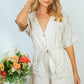 White Birch Just Can't Wait Full Size Striped Romper