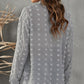 Swiss Dot Button-Up Long Sleeve Shirt