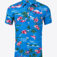 Tropical Print Button-Up Beach Shirt