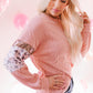 Leopard Sequined Drop Shoulder Knit Top