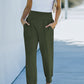 Wide Waistband Pocketed Joggers
