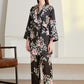 Floral Satin Tie-Waist Robe