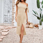 Asymmetrical Front Slit Midi Dress
