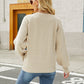 Mixed Knit Raglan Sleeve Sweater