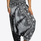 Printed Smocked Waist Harem Pants