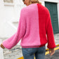 Contrast Button-Front V-Neck Cardigan