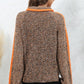 Contrast High Neck Sweater