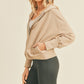 Kimberly C Full Size Zip-Up Drop Shoulder Hooded Jacket in Taupe