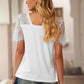 Side Lace V Neck T-Shirt