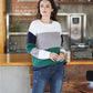 Striped Crewneck Long Sleeve Pullover Sweater
