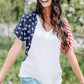 US Flag V-Neck Tee Shirt