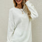 Button Detail Boat Neck Sweater