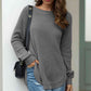 Round Neck Ribbed Knit Top