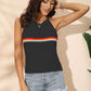 Rainbow Stripe Halter Neck Knit Tank