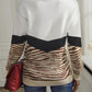 Color Block Round Neck Sweater