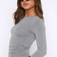 Round Neck Long-Sleeve Top