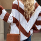 Chevron Cable-Knit V-Neck Tunic Sweater