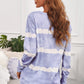 Tie-dyed Stripes Long Sleeve Shorts Lounge Set