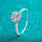 1 Carat Moissanite 925 Sterling Silver Halo Ring