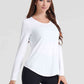 Round Neck Long Sleeve Sports Top