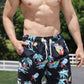 Full Size Printed Drawstring Waist Swim Trunks