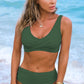 Crisscross Drawstring Detail Bikini Set