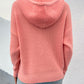 Rib-Knit Hooded Drawstring Sweater