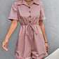 Button Down Collared Neck Romper