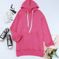 Side Slit Raglan Sleeve Hoodie