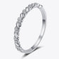 Moissanite Rhodium-Plated Half-Eternity Ring