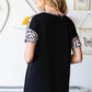 Leopard Color Block Short Sleeve Tee