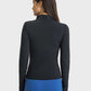 Half Zip Thumbhole Sleeve Sports Top