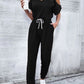 V-Neck Cold-Shoulder Jumpsuit with Pockets