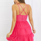 Zenana Cross My Heart Lace Cami in Deep Rose
