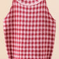 Plaid Round Neck Sleeveless Knit Top