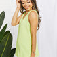 Blumin Apparel Chance of Sun Full Size Ribbed V-Neck Tank in Green