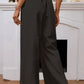 Buttoned Tie-Waist Wide Leg Pants