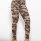 Full Size Camouflage Buttoned Leggings