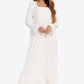 Contrast Lace Trim Ruffle Hem Square Neck Night Dress
