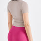 Ruched Round Neck Sports Top