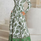 Bohemian Long Sleeve Maxi Dress with Pockets