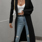 Horizontal Ribbing Dropped Shoulder Cardigan