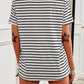 Striped Quarter Button Tee Shirt
