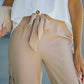 Tied High Waist Cargo Joggers