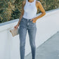 Ankle-Length Skinny Jeans with Pockets