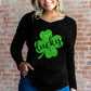 LUCKY Graphic Dropped Shoulder Top